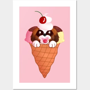 Shih Tzu Sundae Posters and Art